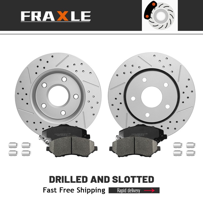 302mm Front Brake Rotors+Ceramic Pads for Dodge Journey RAM C/V Routan 1 Piston