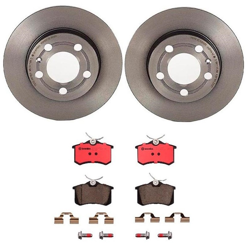 Brembo Rear Brake Kit Ceramic Pads Disc Rotors 5 Lugs For TT Quattro 2000-2006