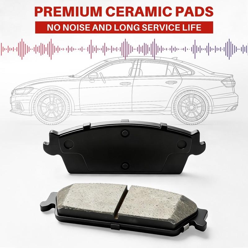 Front & Rear Disc Ceramic Brake Pads for GMC Acadia Buick Enclave Chevy Traverse gallery