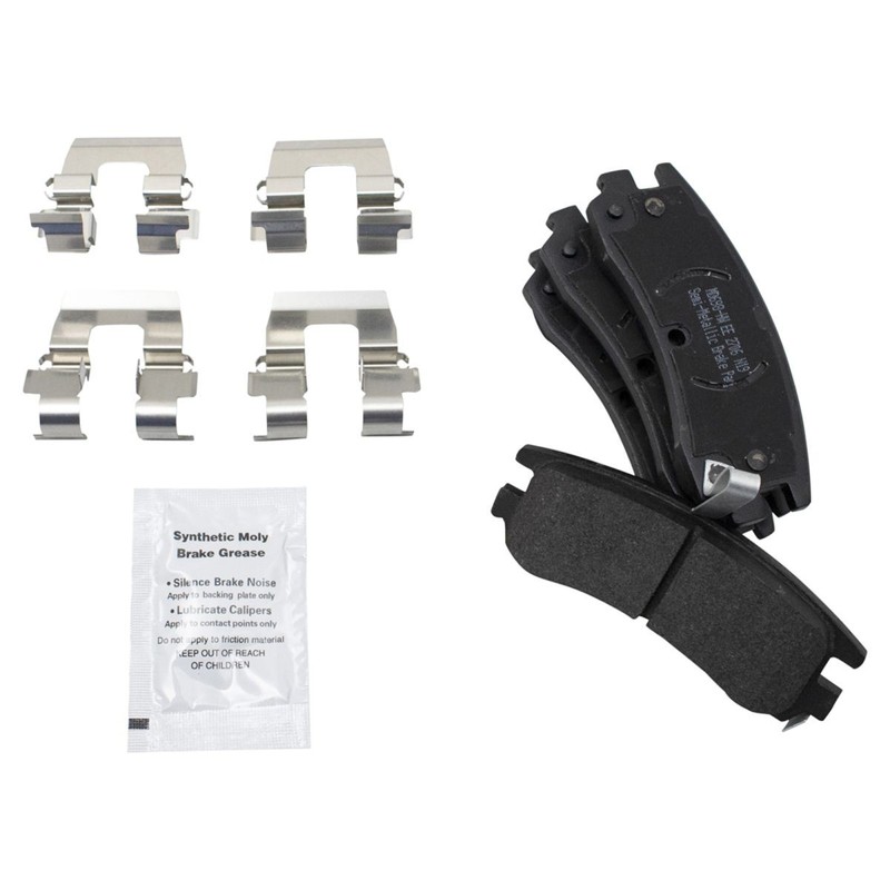 Premium Posi Metallic Brake Pad & Rotor Kit Front & Rear Set for Chevy gallery
