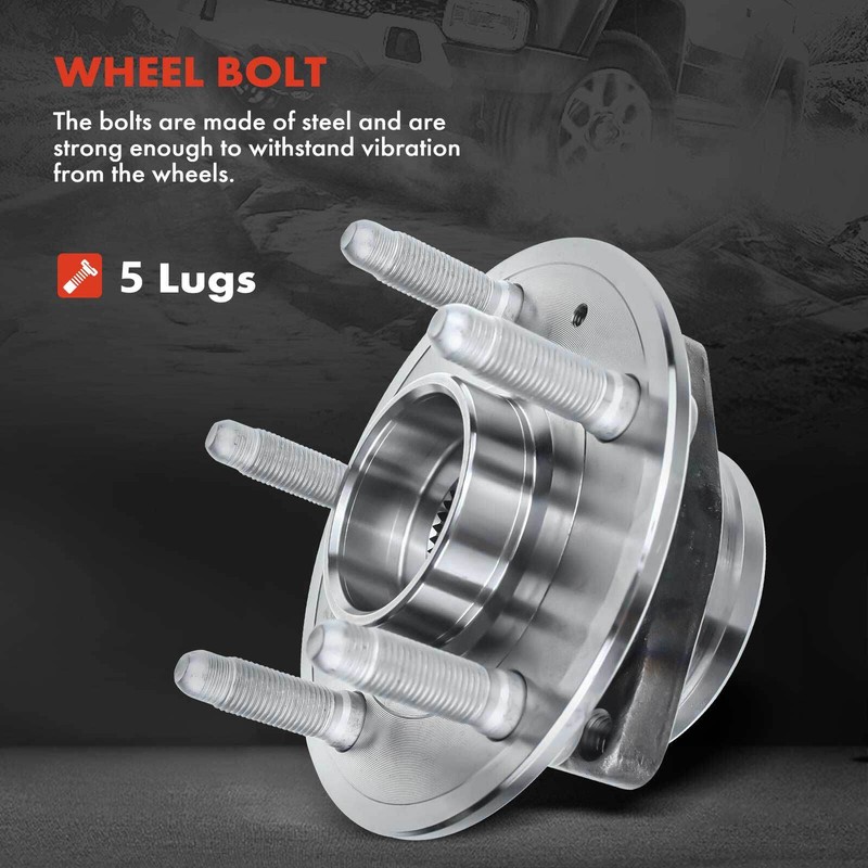 Front & Rear Rotor & Ceramic Brake Pad + Hub Bearing for Chevrolet Camaro 10-15 gallery