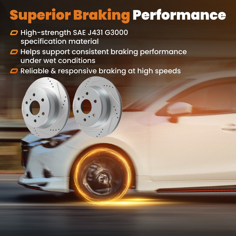 Front Rear Brake Rotors&Ceramic Pads for GMC Yukon/Yukon XL 2015-2020 S-55133 gallery