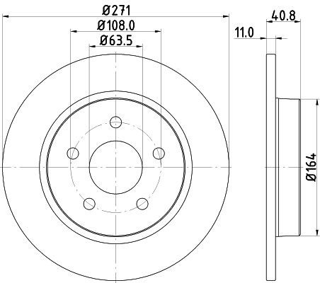 2X Mintex MDC2358 Rear Brake Discs 271mm Solid Fits Ford Escort Focus