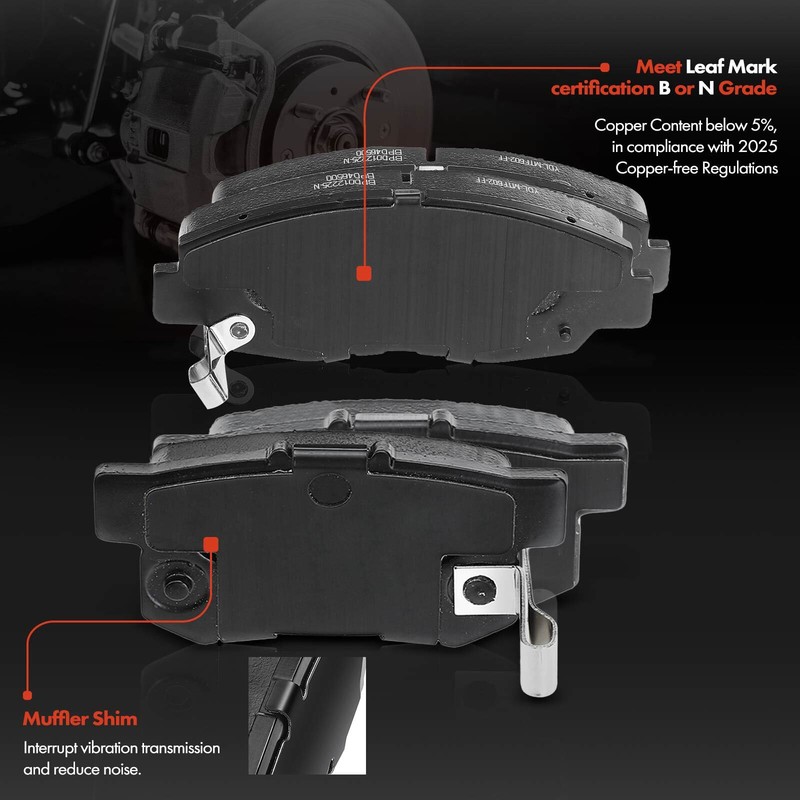 Drilled Brake Rotors & Brake Pads for Honda Accord 98-02 Acura CL Front and Rear gallery
