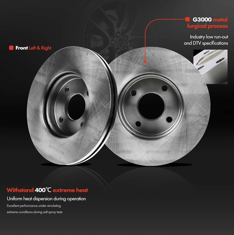 2x Disc Brake Rotor for Ford Focus 2005 2006 2007 2.0L 2.3L w/4-Stud 278mm Front gallery