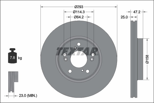 Textar 92321303 Brake Disc for Honda, Honda (Dongfeng), Honda (GAC) gallery