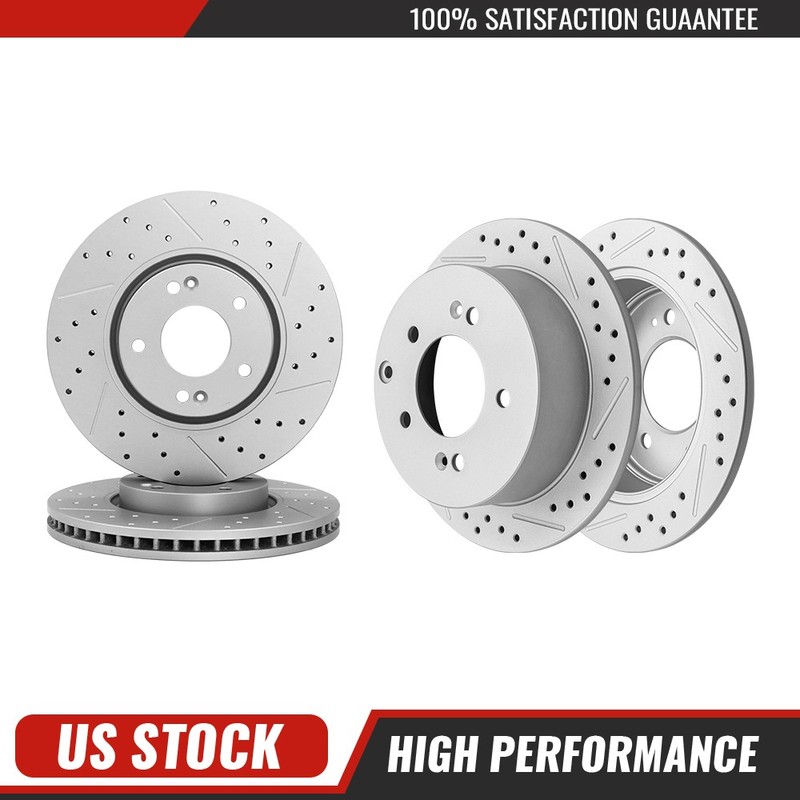 Front & Rear Disc Brake Rotors Kit for 2010-2012 2013 Kia Forte Koup Forte5 2.4L