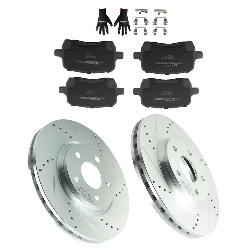 Front Disc Brake Rotors+Brake Pads Set for Chevrolet Malibu 2009-2012 S-55093