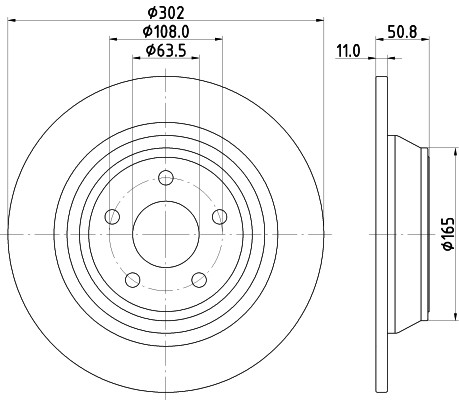 HELLA 8DD 355 122-451 Brake Disc for FORD,FORD AUSTRALIA,LINCOLN gallery