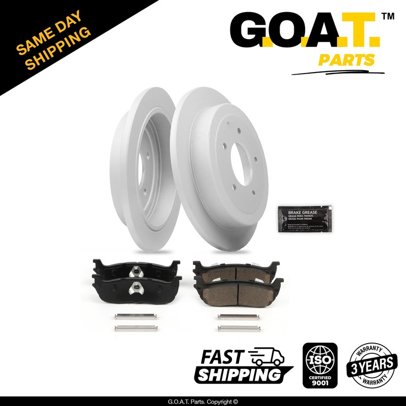 Rear Brake Rotor & Ceramic Pad w/Hardware for Ford Expedition Lincoln Navigator