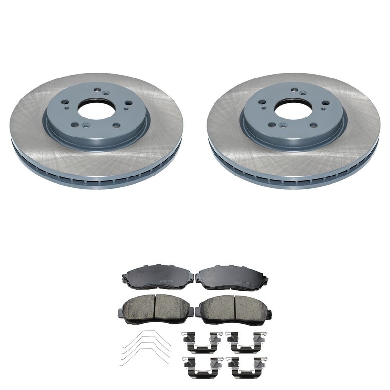 DuraGo Front Rotors Akebono ProACT Ceramic Disc Brake Pads Kit For Crosstour RDX