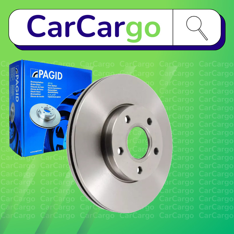 Pagid Vented Front Brake Discs Pair For Volvo S40 D4 2005-2012 278 mm