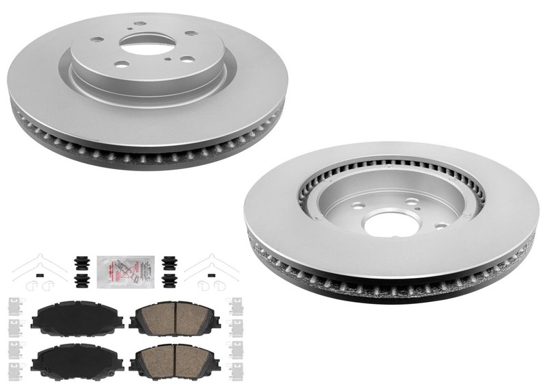 Front Coated Disc Brake Rotors & Pads Fits Toyota Camry 2018-2025