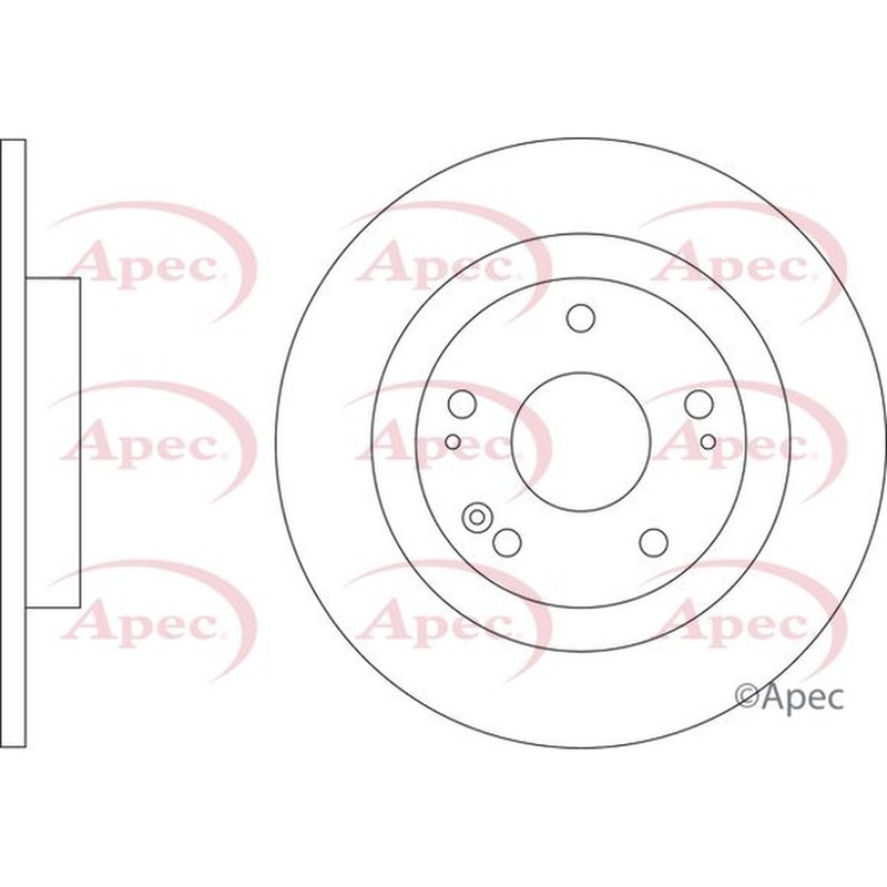 Apec Brake Disc Rear Single – DSK3771 Fits Honda – Performance Matched to OE