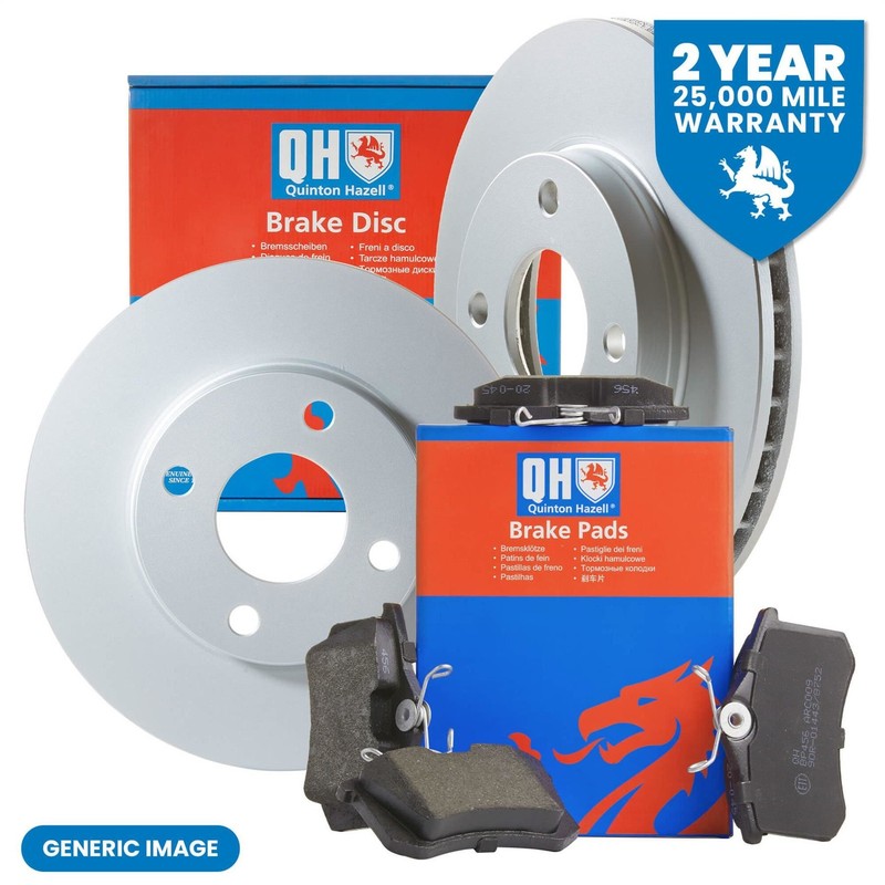 Pair of QH Vented 380mm Front Brake Discs With Brake Pads BDC3899 & BP366 gallery