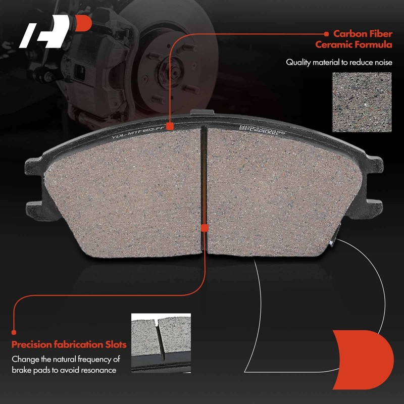 Front Disc Brake Rotors & Ceramic Brake Pads for Hyundai Accent 2000 2001 2002 gallery