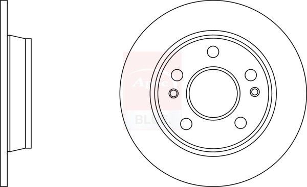 2x Brake Discs Pair Solid Rear 262mm SDK6720 Apec Blue Set 584113X300 58411A6300 gallery