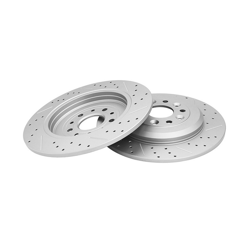Rear Drilled Brake Rotors + Brake Pads For Ford Taurus Explorer Flex Lincoln MKT gallery