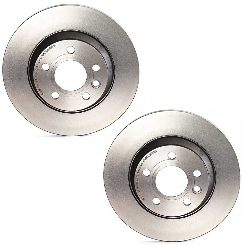 For VW EuroVan 00-03 Set of 2 Rear 294mm Solid Coated Disc Brake Rotors Brembo