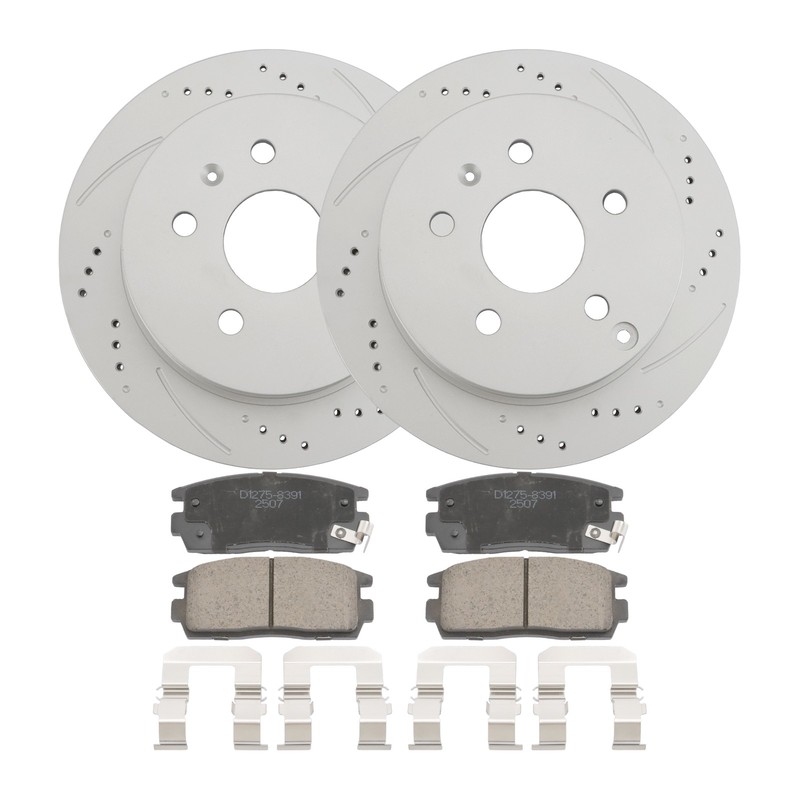 303mm Rear Drilled Rotors + Brake Pads for 2010 - 2017 Chevy Equinox GMC Terrain gallery