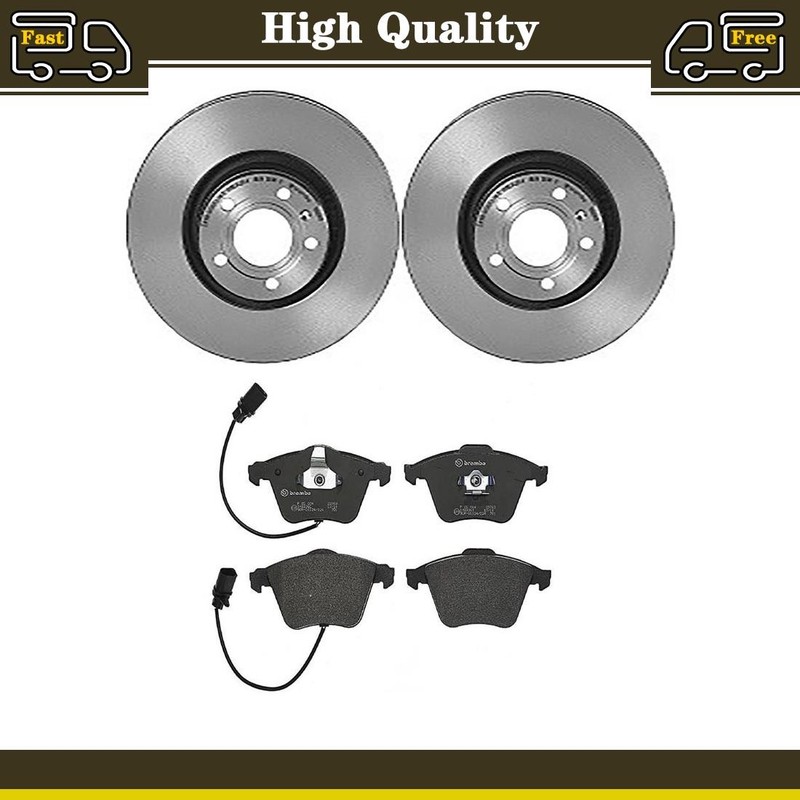Front Disc Brake Pads Disc Rotors Fits Audi A6 3.2L