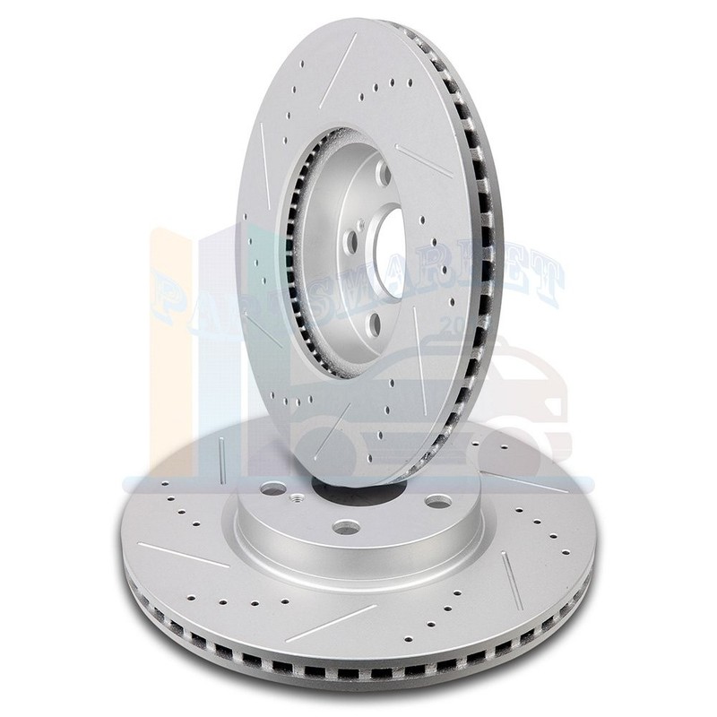2X Front Discs Brake Rotors For 2009-2010 Pontiac Vibe G3000 Casting Drill Slot