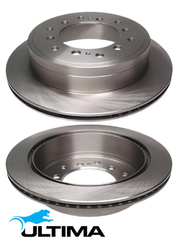 ULTIMA REAR VENTED DISC BRAKE ROTOR SET FOR TOYOTA PRADO GRJ150R 1GR-FE 4.0L V6
