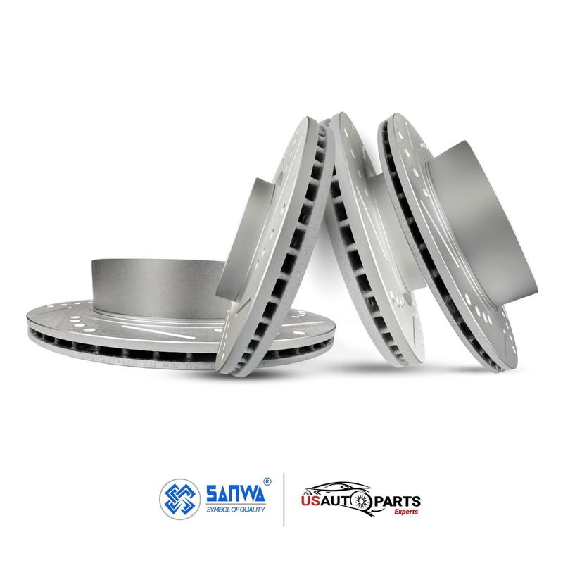 SET OF FRONT & REAR BRAKE ROTOR GEOMET COATED D&S KIT FOR G35 350Z 2003-2005 gallery
