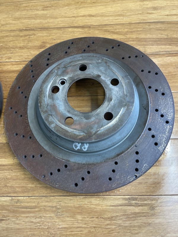 2007-2012 Mercedes R230 SL550 Rear Brake Rotors Disc Left and Right Set OEM gallery
