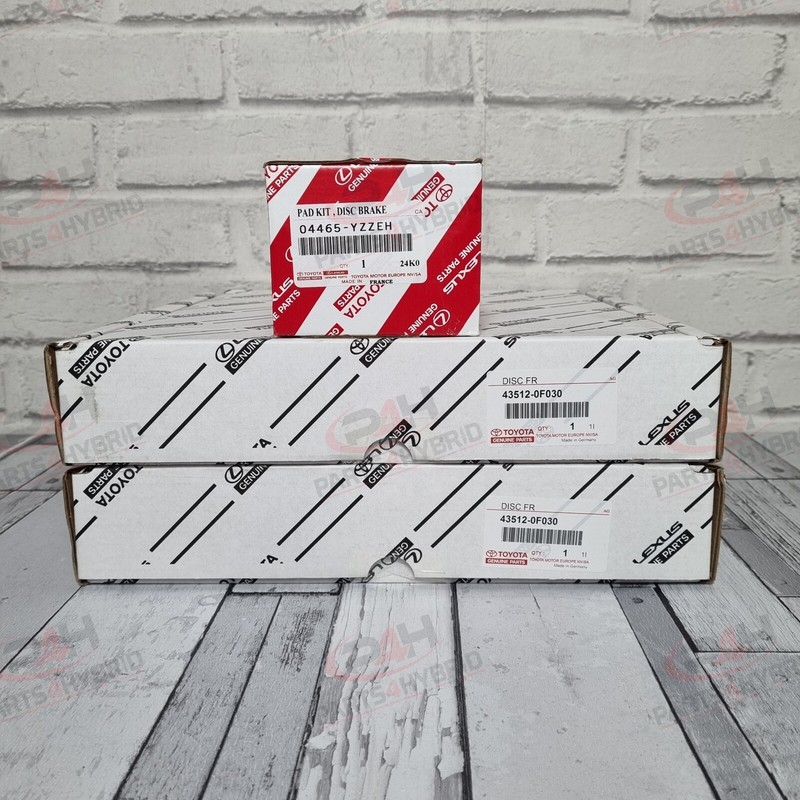 GENUINE TOYOTA VERSO FRONT BRAKE DISCS & PADS 1.6 PETROL 43512-0F030 04465-YZZEH