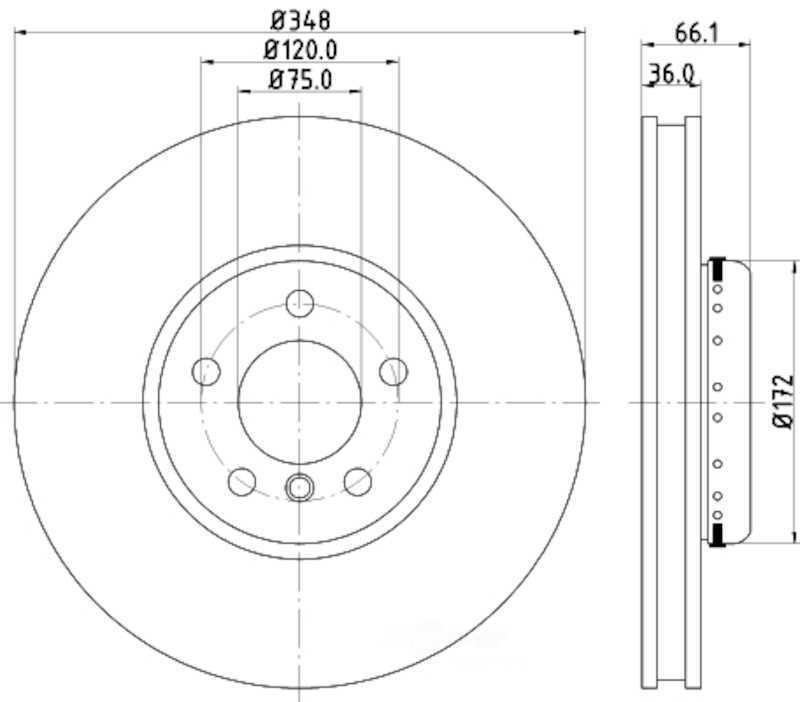 Hella Pagid - OE Two Piece Design Made in Europe(Aluminum Hat, High Carb fits 20 gallery