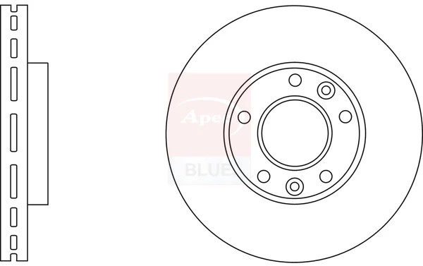 2x Brake Discs Pair Vented Front 274mm SDK6211 Apec Blue Set 0K58B33251 Quality