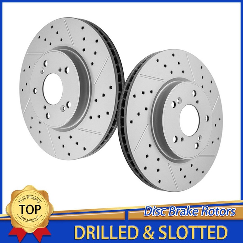 293mm Front Drilled Disc Brake Rotors Pair For 2013 – 2022 Honda Accord