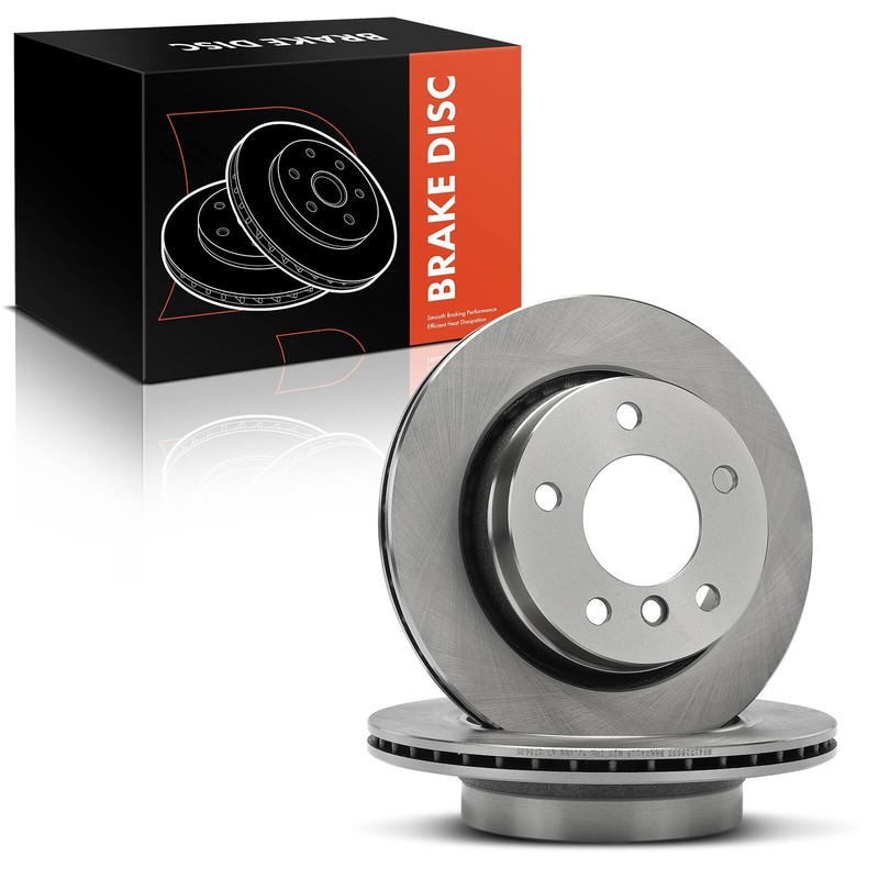 2pcs Rear Left & Right Vented Disc Brake Rotor for BMW E46 E36 320i 323i 328i gallery