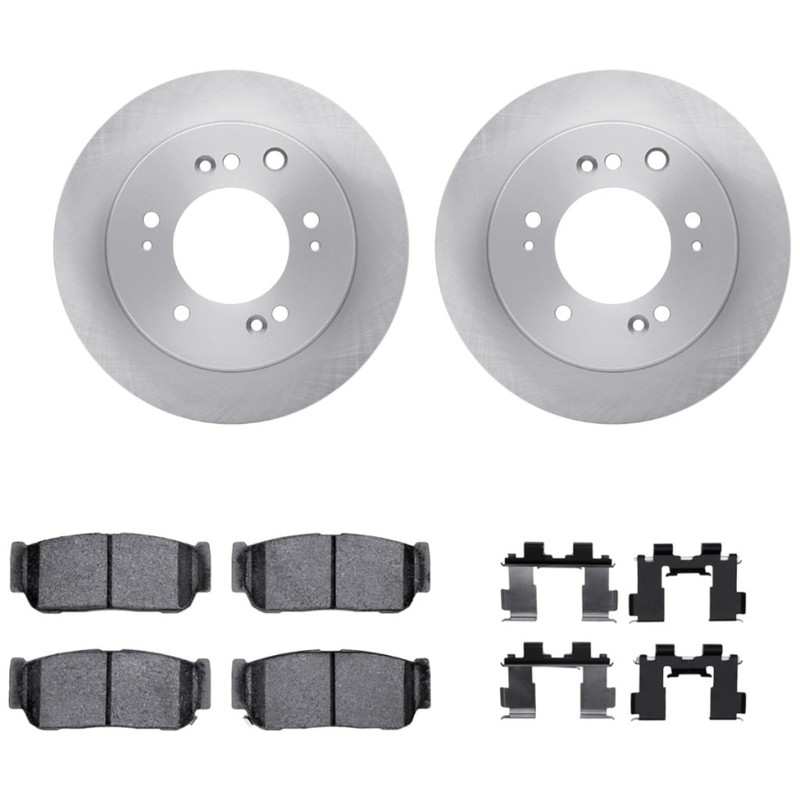 For Kia Sorento 2003-2006 Brake Rotor Set Rear | Cast Iron | Solid | Plain Style gallery