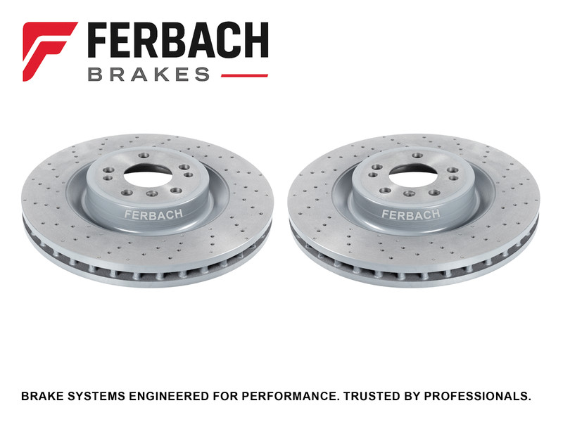 Front Axle Brake Discs Pair For Mercedes GLE ML AMG Package 350mm A1664211500