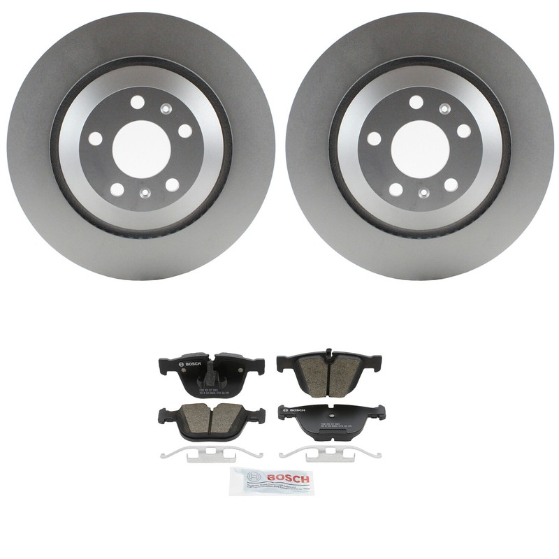 SHW Rear 335mm Rotors Bosch Quietcast Ceramic Disc Brake Pad Kit For Continental