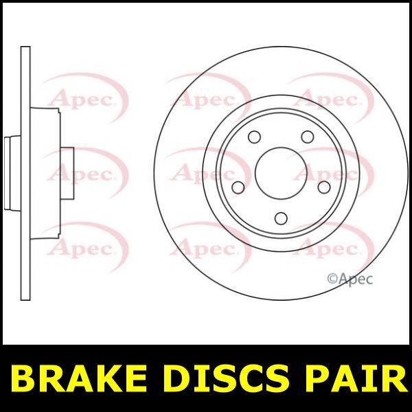 Brake Discs Pair Rear FOR RENAULT ESPACE III 1.9 2.0 2.2 3.0 3.5 02->15 Apec gallery