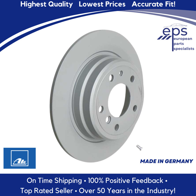 1 X Rear Brake Disc Rotor Select 89-95 BMW 525i 530i 535i Ate 34 21 6 756 537 gallery