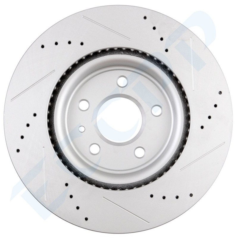 Front Drilled & Slotted Ceramic Brake Pads And Rotors For Cadillac Escalade gallery