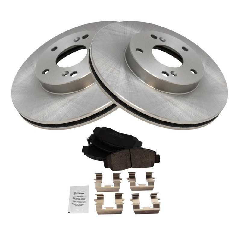 TRQ Front Brake Pad & Rotor Kit Fits 2003-2010 Honda gallery