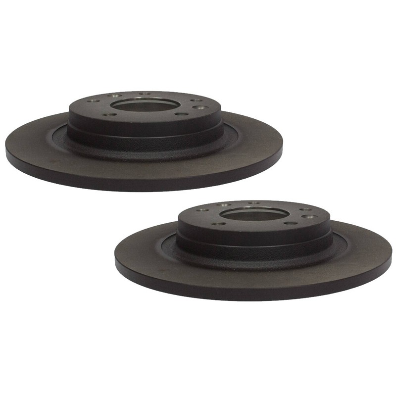 Motorcraft OEM Set of 2 279mm Rear Solid Disc Brake Rotors for Ford Mercury