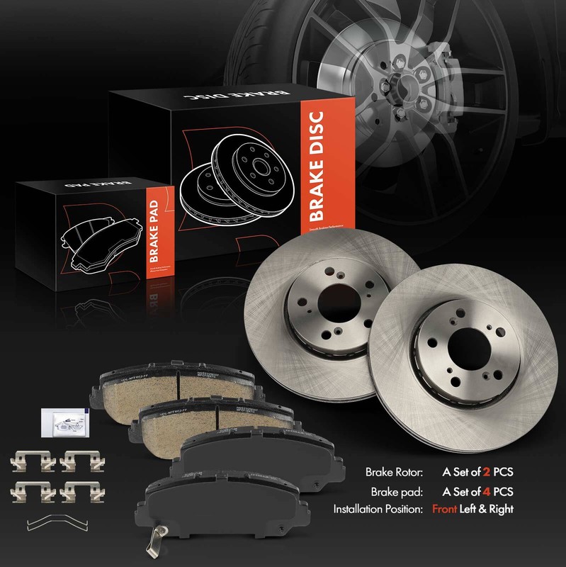 6Pcs Front Disc Brake Rotor & Brake Pad for Acura RLX 2014 2015 2016 2017-2020 gallery