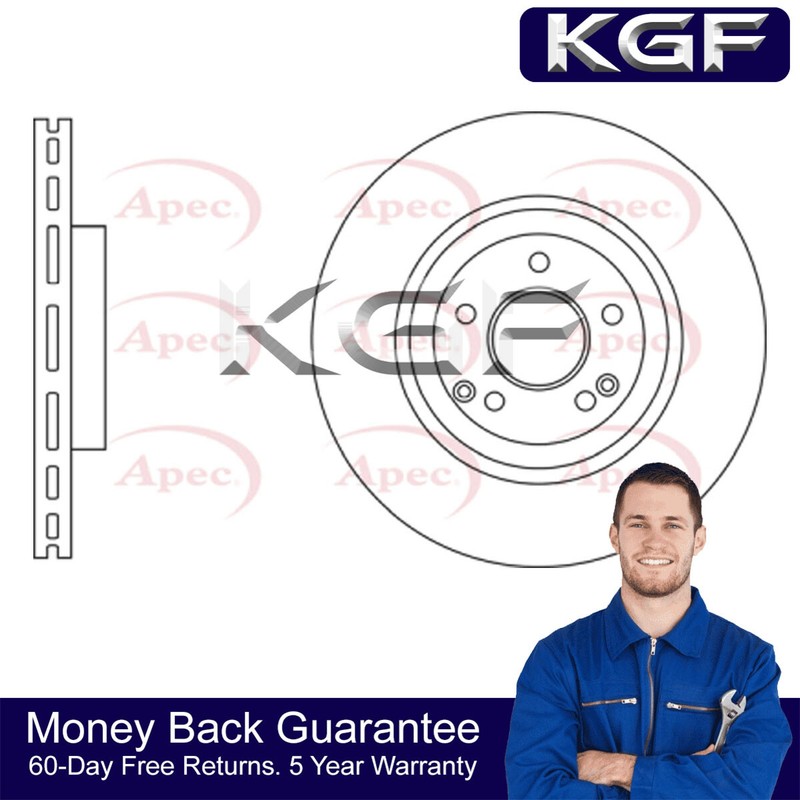 KGF Front Brake Disc Fits Mercedes CLK C-Class CLC-Class 3.0 CDi 3.5