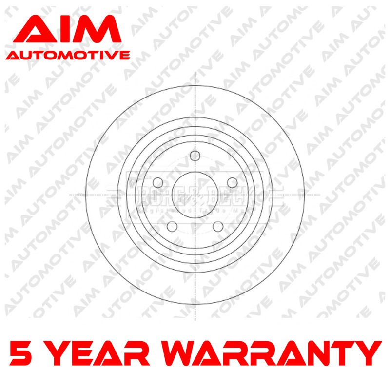 1x Brake Disc Rear Aim Fits Ford Mondeo 2014- 5202204
