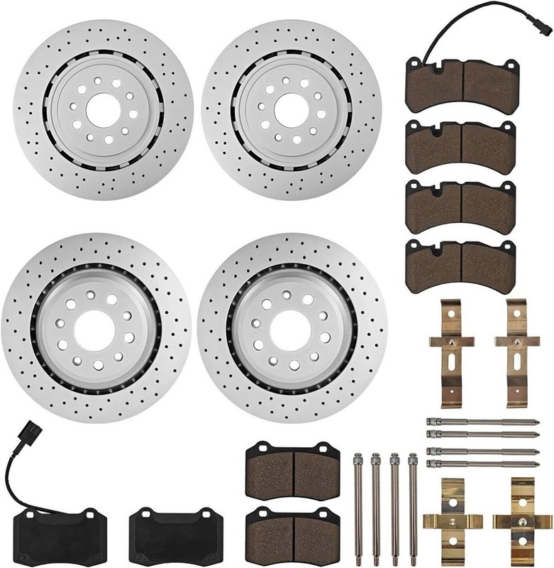 2014-2016 Maserati Drilled Ghibli Quattroporte front rear brake pads rotors