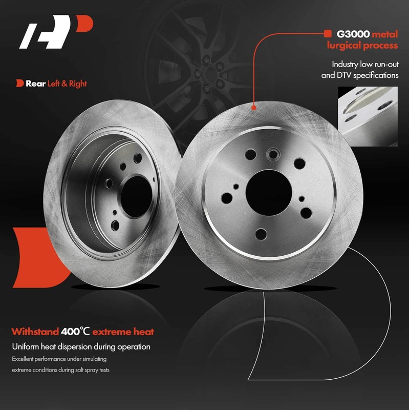 New Front & Rear Disc Brake Rotor & Brake Pad for Toyota Camry 1992-1999 2.2L gallery