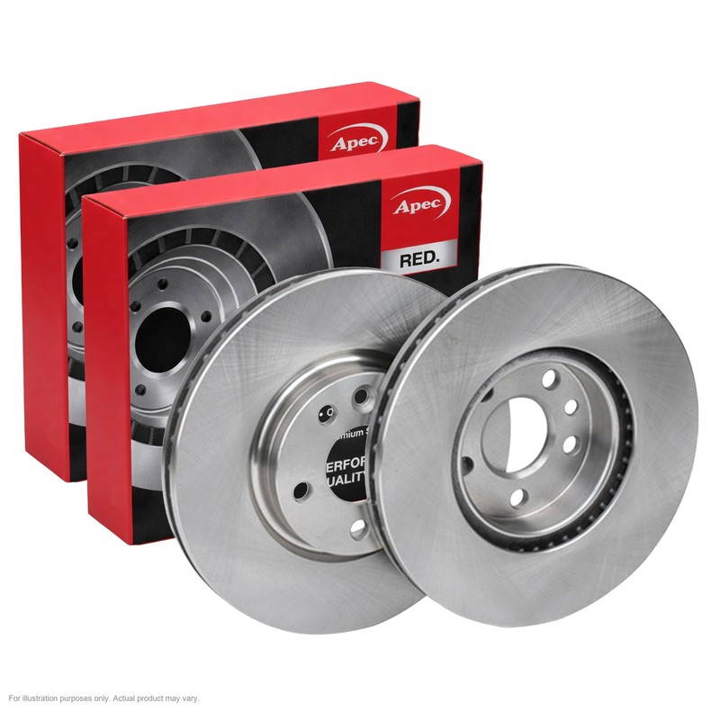 2x APEC Front Brake Discs For VOLVO S80 II (124) D5 AWD 2007-09 DSK2490