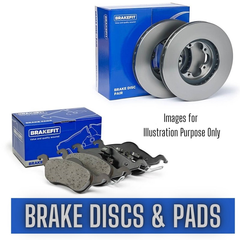 Rear Brake Discs and Pads Set FOR VW EOS 140bhp 2.0 06->15 1F7 1F8 BFit