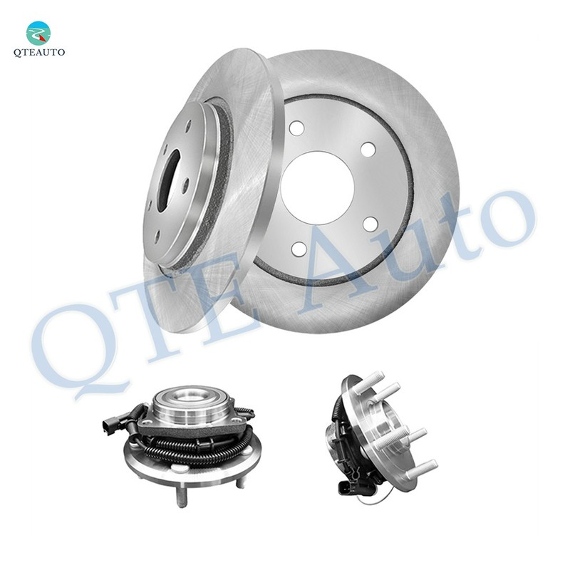 Set 4 Rear 305mm Brake Disc Rotors-Wheel Hub For 2008-2011 Dodge Grand Caravan